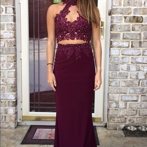 Burgundy Faviana Prom Dress